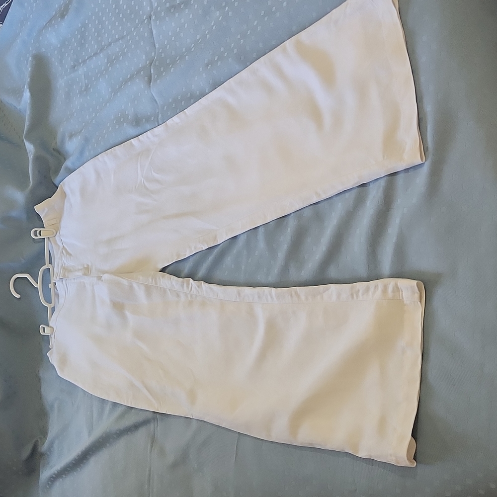 White linen pants for ladies size 6